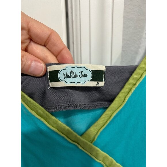 Matilda Jane Sleeveless Colorblock Tank Top Button Strap Accents Sz Medium - Picture 5 of 9